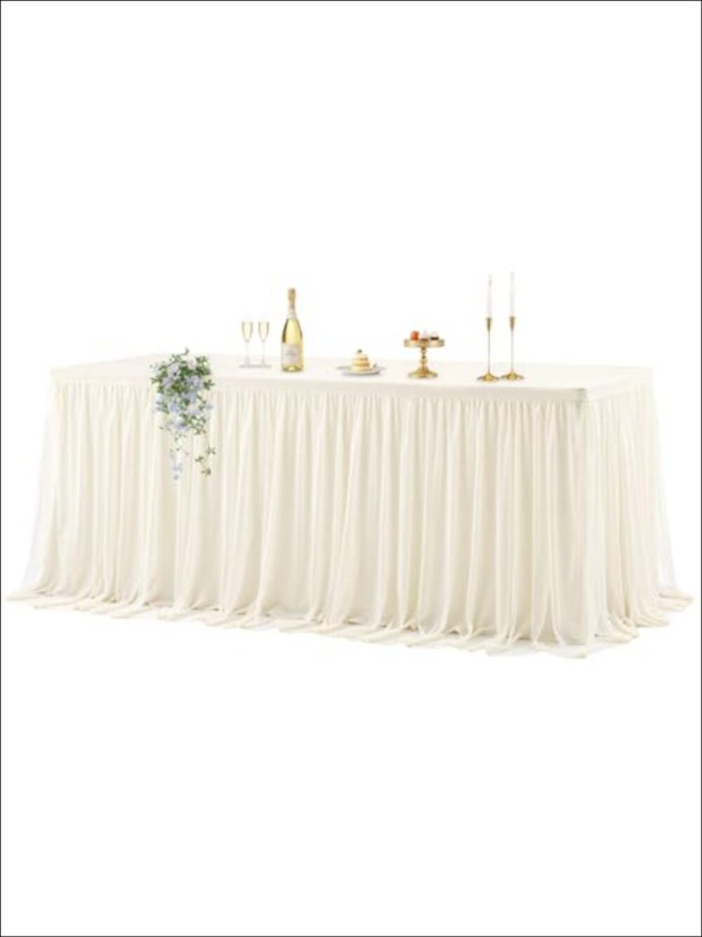Tulle Tablecloth Tutu Table Skirt for 6 Foot Rectangle Tables Ruffle